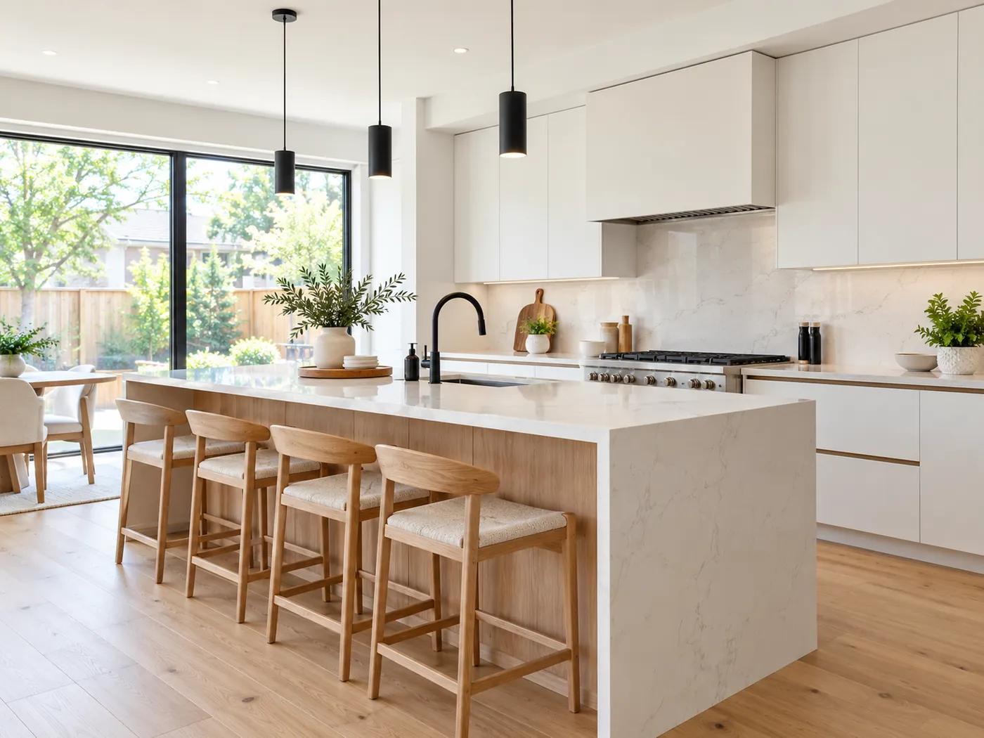 Kitchen Renovations: Modern white & oak